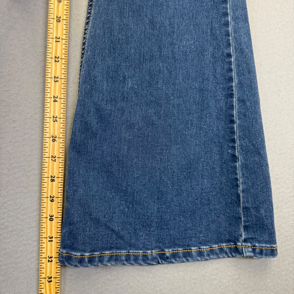 Free People Womens Size 30 Blue Medium Wash Low Rise‎ Flare Leg Denim Jeans - Picture 6 of 9